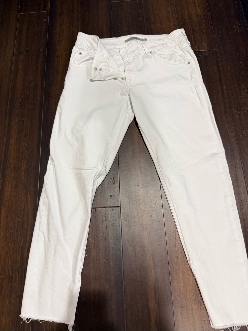 Hudson Jeans White Ankle Crop Slim Jeans